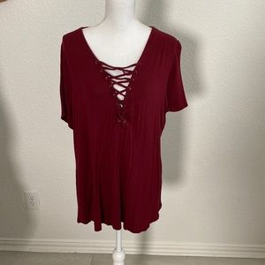 Maroon shirt